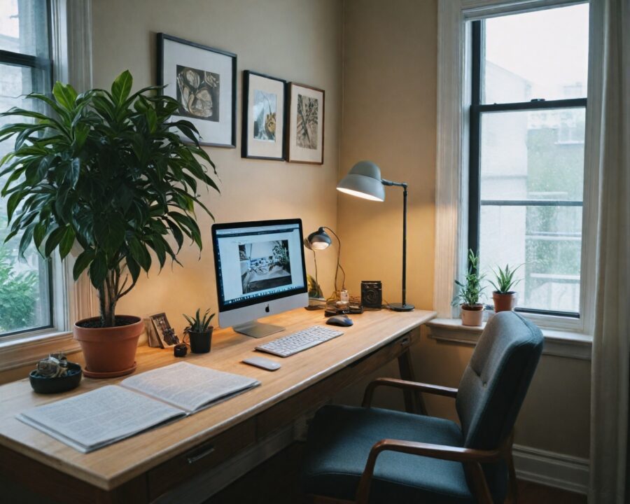 Como criar um espaço de trabalho em casa para aumentar sua produtividade